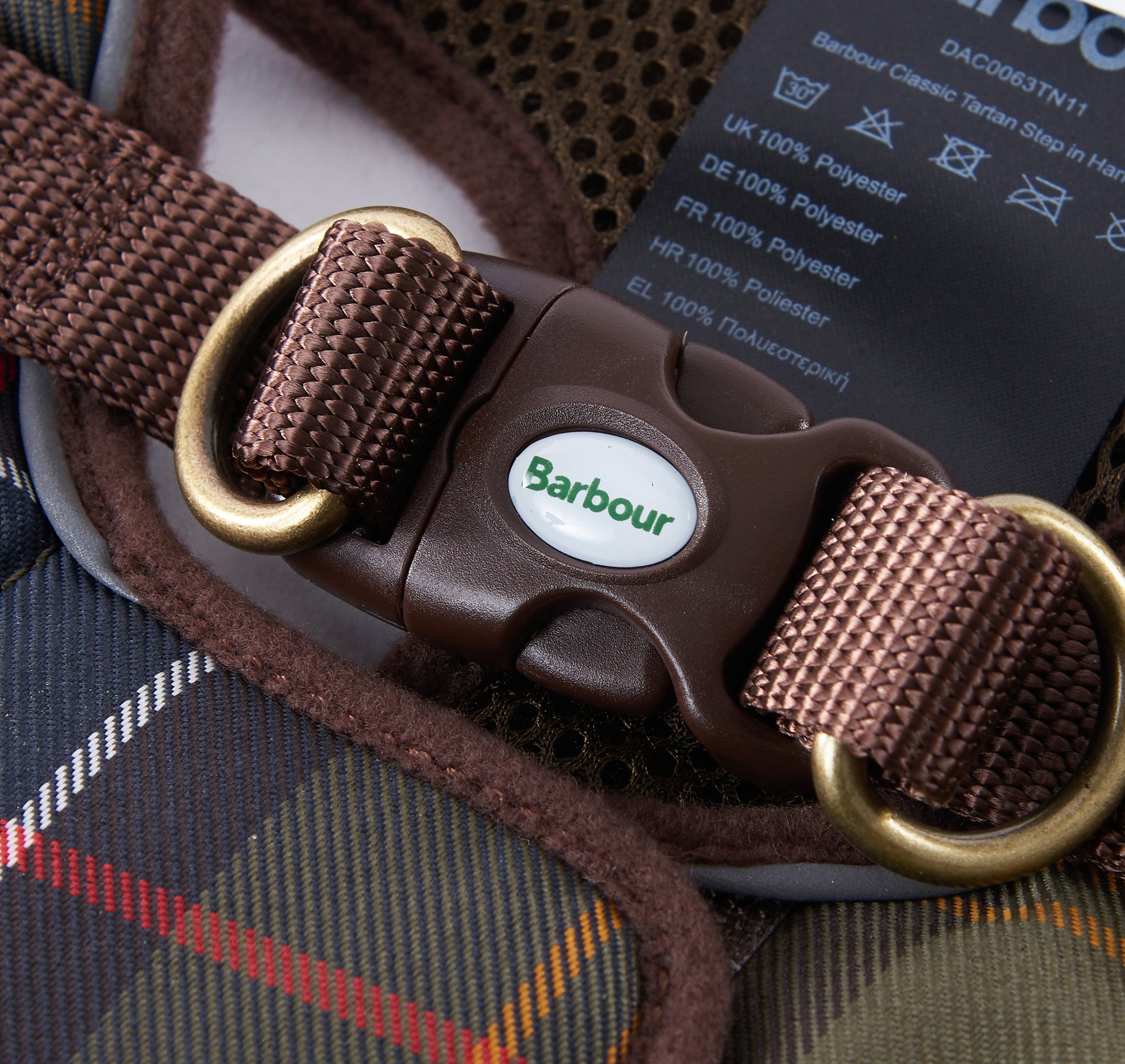 barbour tartan dog harness