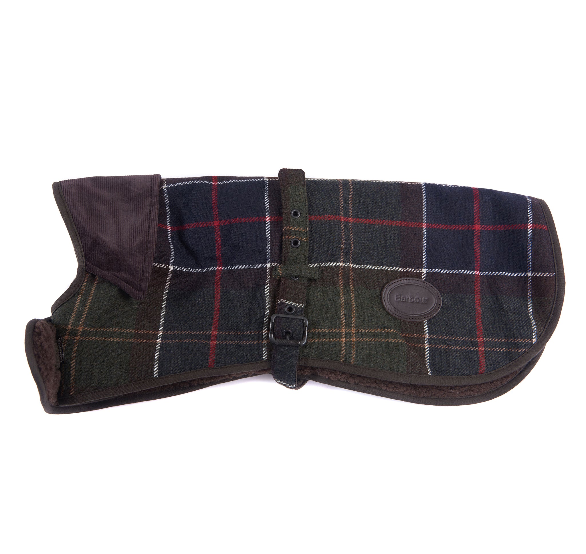 barbour tartan fleece lined dog jacket