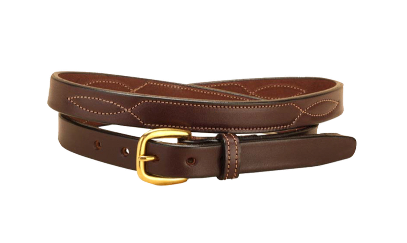 Tory Leather 3/4” Stitched Pattern Leather Belt | North Shore Saddlery