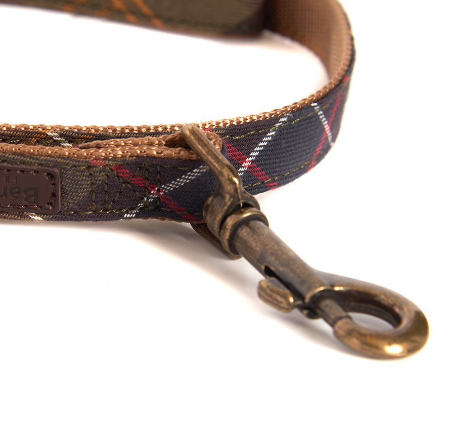 barbour tartan webbing dog collar