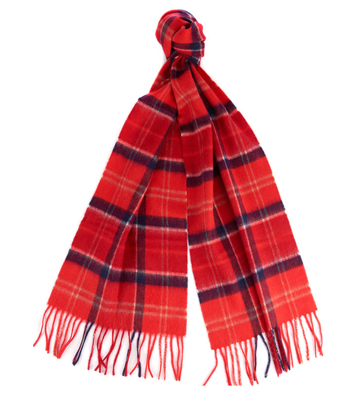 barbour red tartan scarf