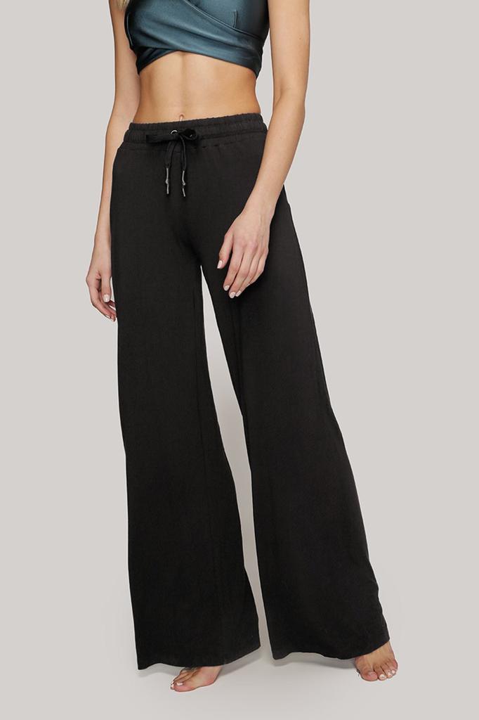 wide leg jersey pants