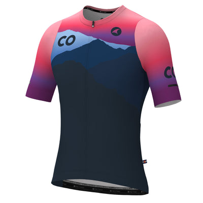 Warm Weather Cycling Jersey for Men - Colorado Summer Colors