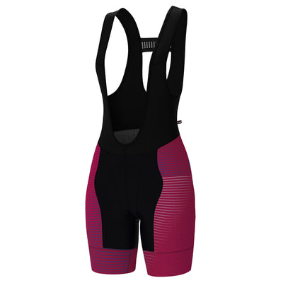 Women's Cycling Bibs - Convergence Front View #color_orchid