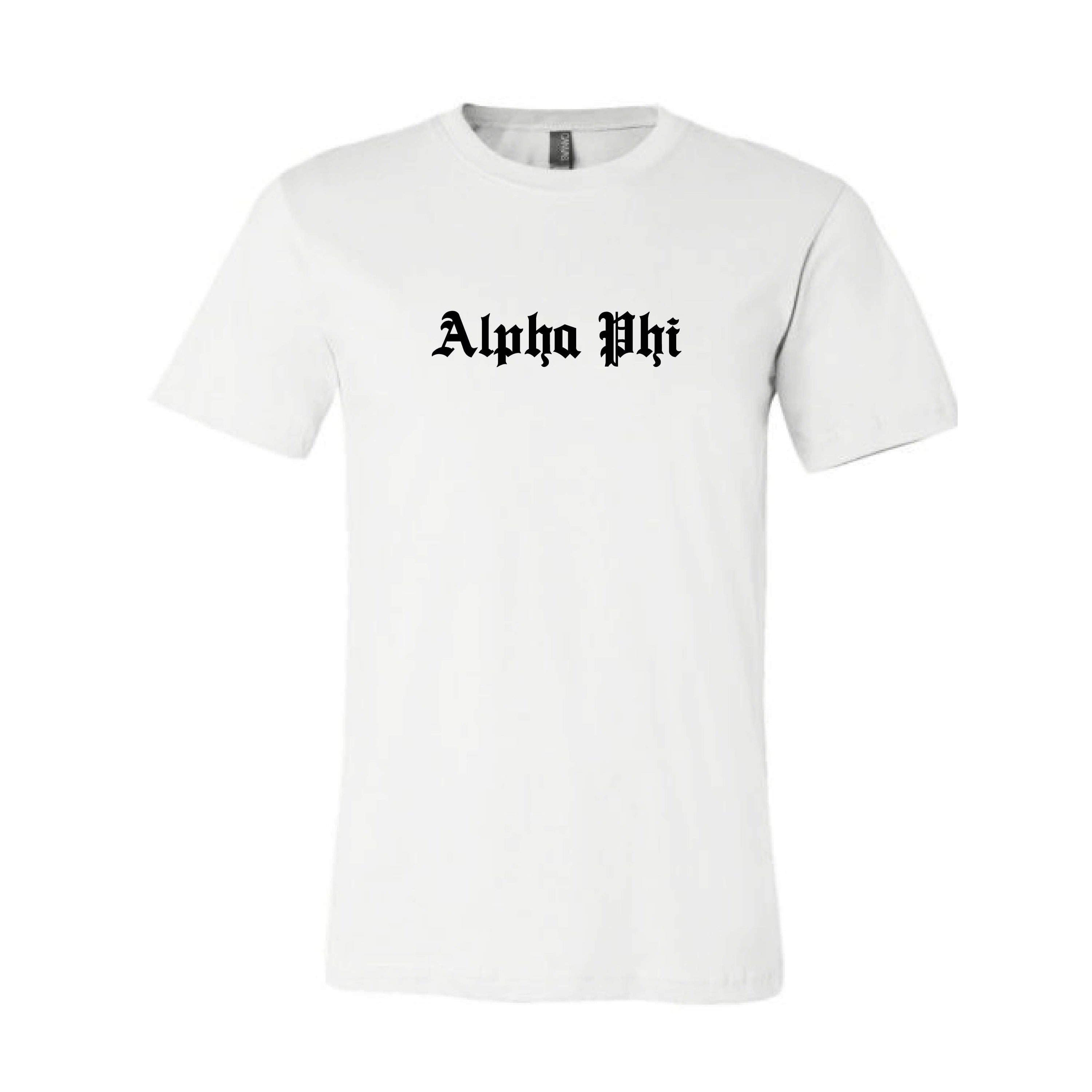 Old English Text Tee by Ali & Ariel | Sorority Apparel | Greek Tees