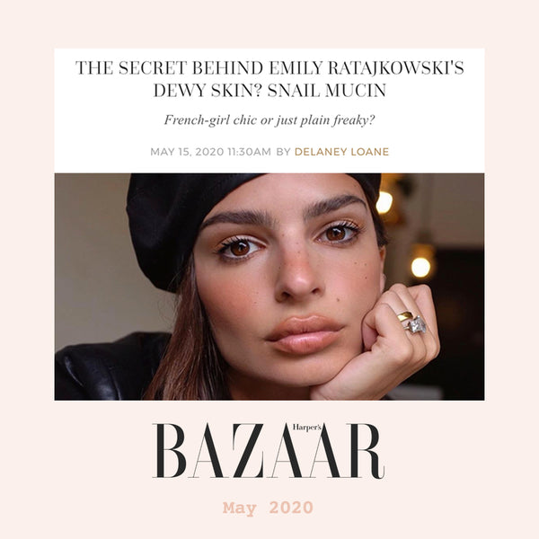 Emily Ratajkowski Skin Care COSRX Snail Essence Nudie Glow Australia