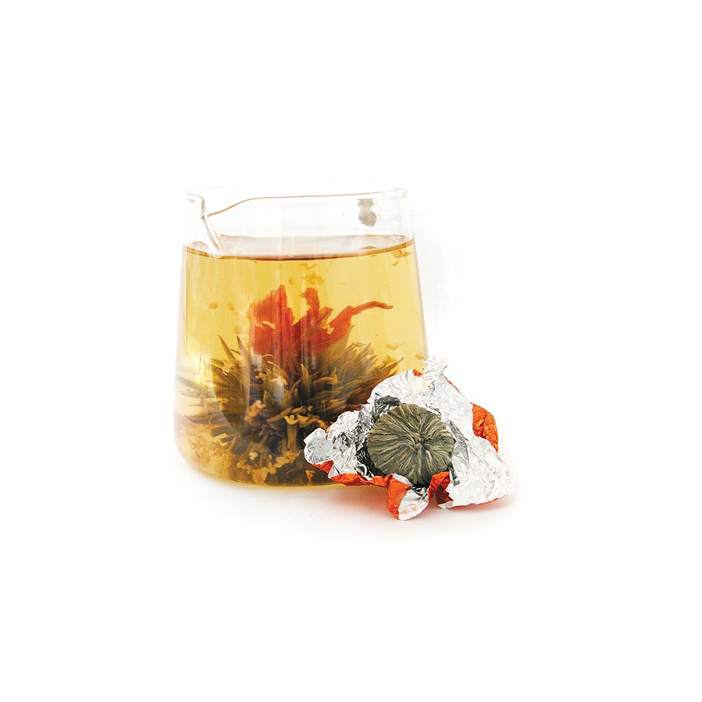 Spring blossom bouquet blooming tea ball