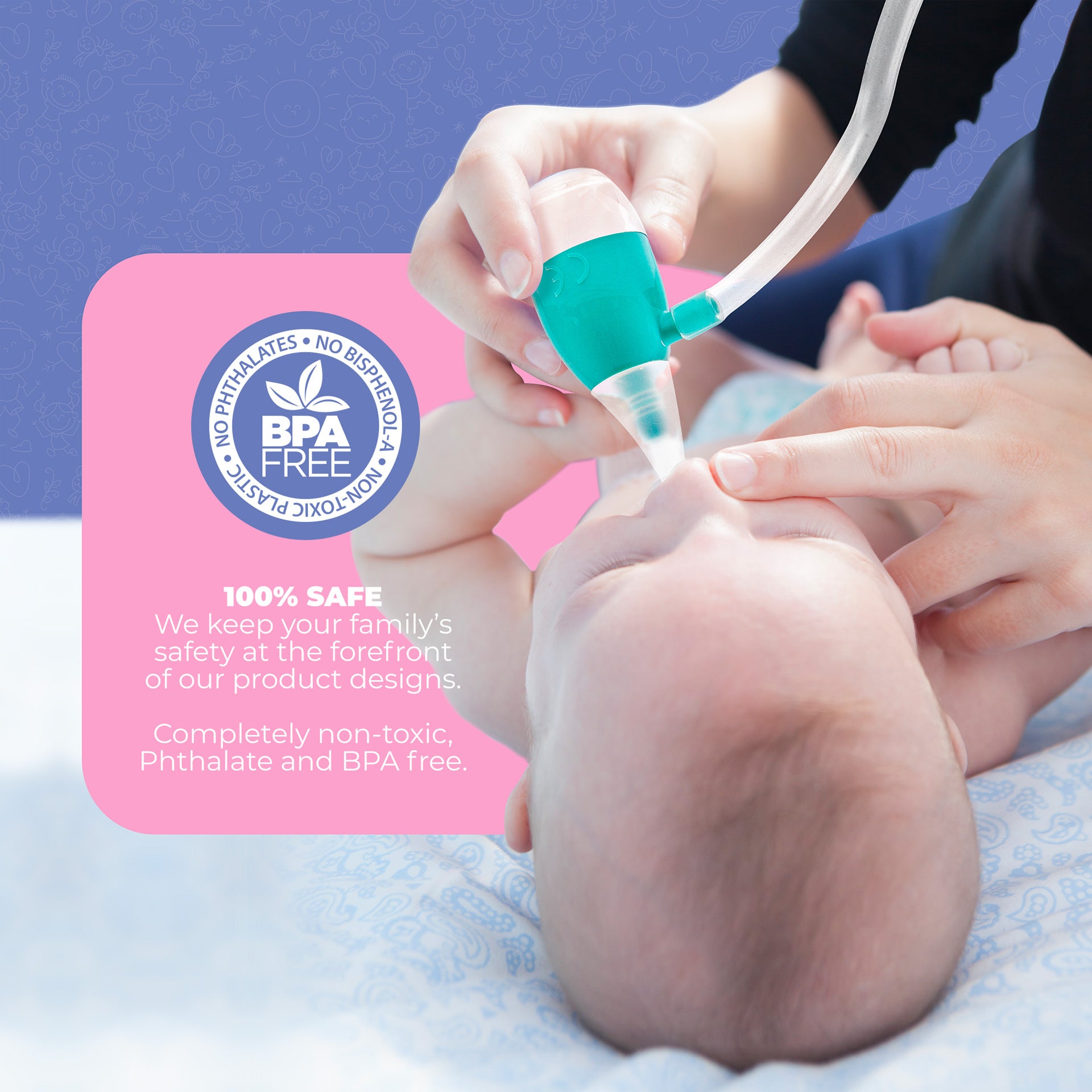 OCCObaby Baby Nasal Aspirator Lifestyle Image Retouching for Amazon and ECommerce Carousel Product Image Design by Scott Luscombe Creatibly