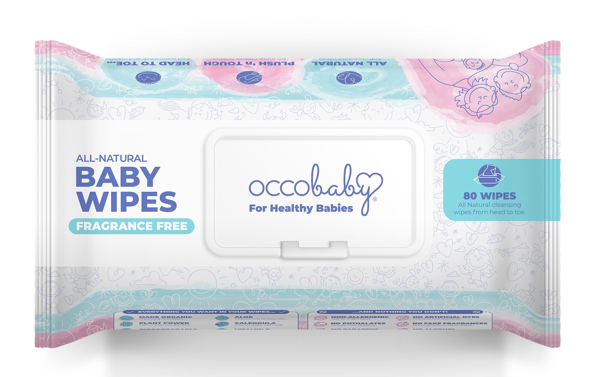 OCCObaby Baby Wipes Packaging Design by Scott Luscombe Creatibly