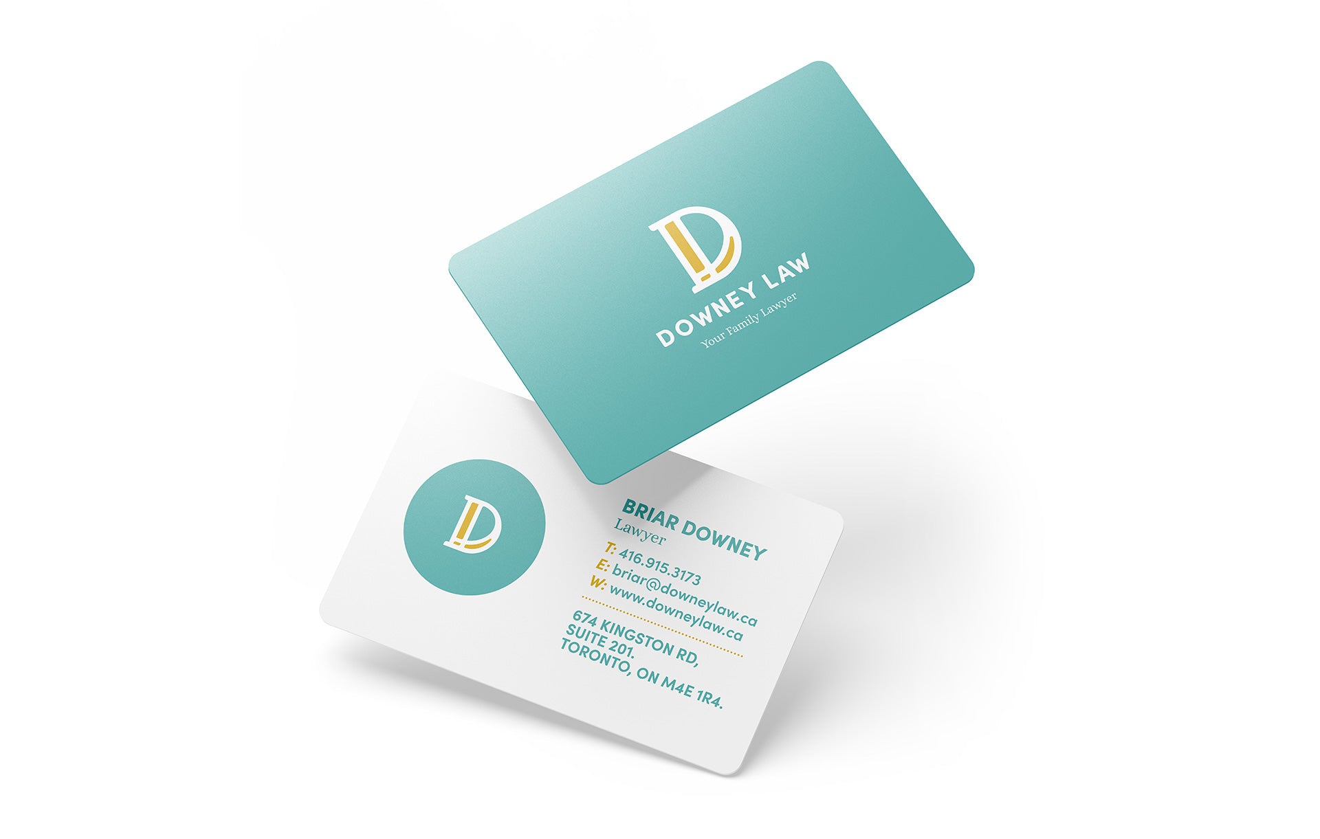 Downey Law - Business Card Design - Scott Luscombe - Creatibly