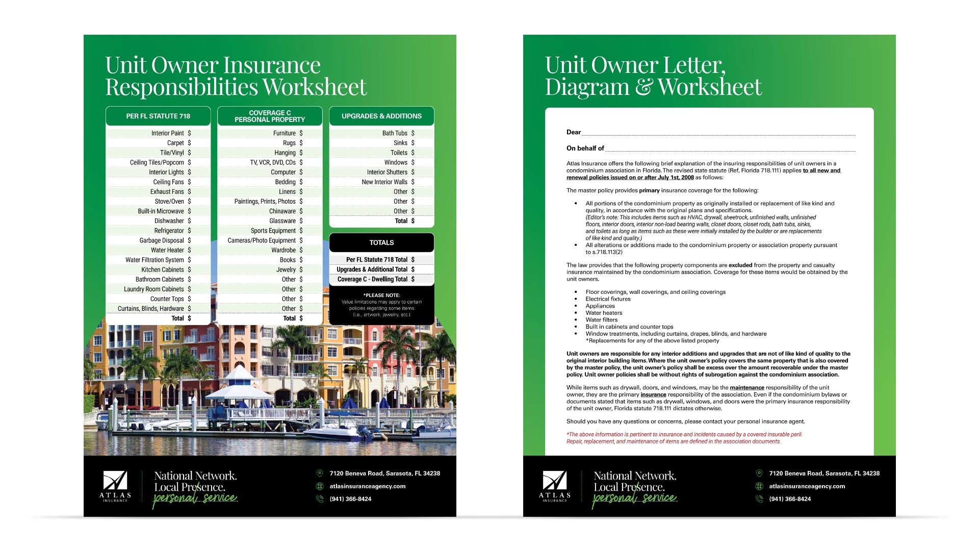 Atlas Insurance Print and Sellsheet Design by Scott Luscombe of Creatibly