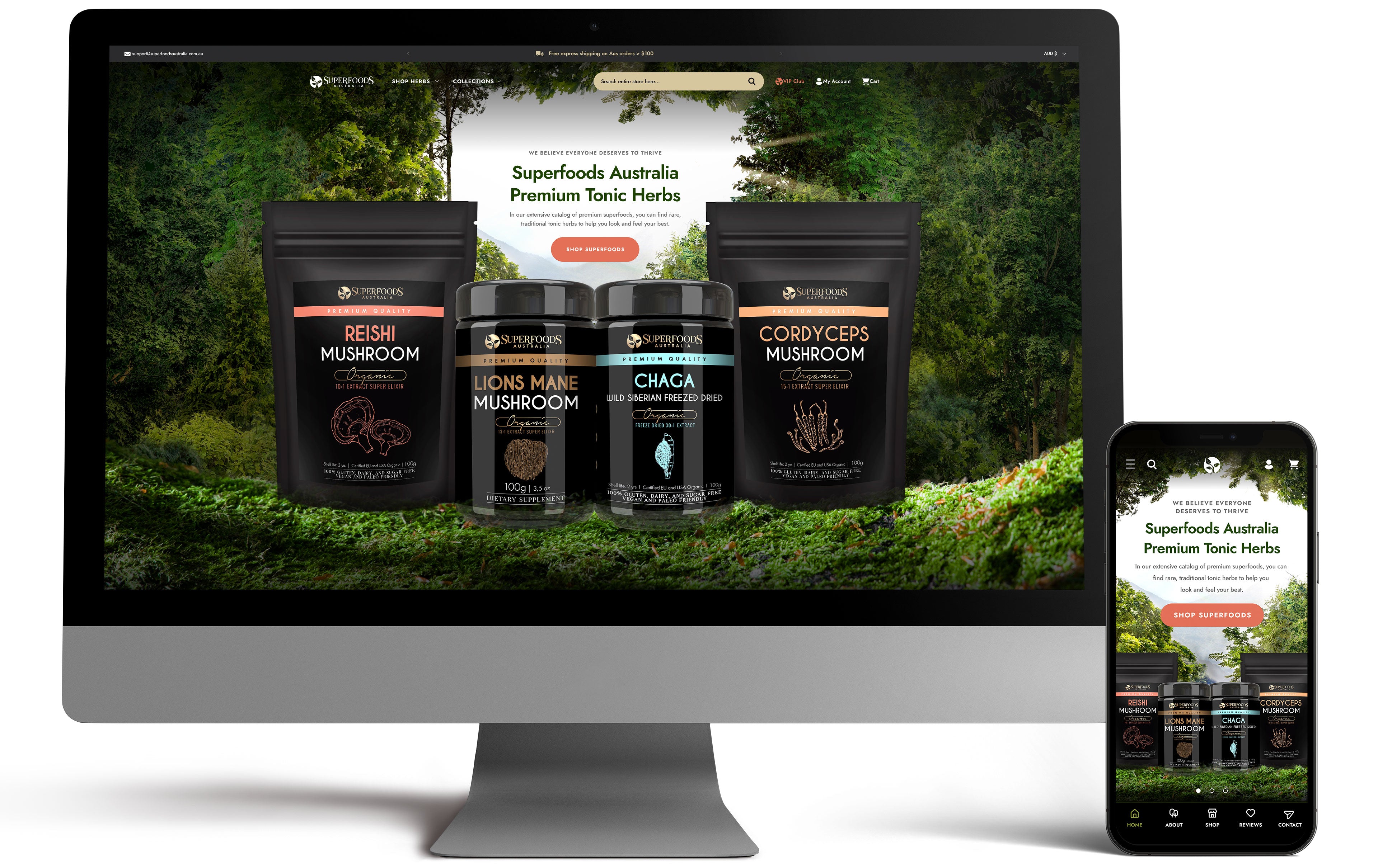 Shopify Website by Creatibly for Superfoods Australia