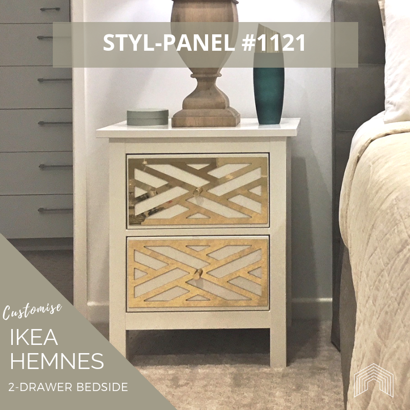 Styl Panel Kit 1121 To Suit Ikea Hemnes 2 Drawer Bedside Table
