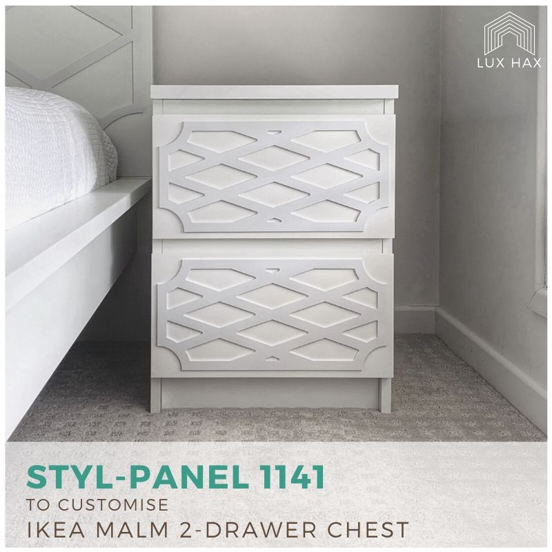 Styl Panel Kit 1141 To Suit Ikea Malm 2 Drawer Bedside Table Or