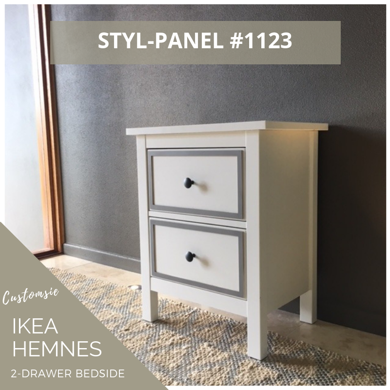 Styl Panel Kit 1123 To Suit Ikea Hemnes 2 Drawer Bedside Table