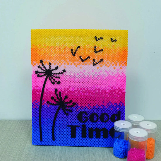 artkal fuse beads pixel art dandelion painting