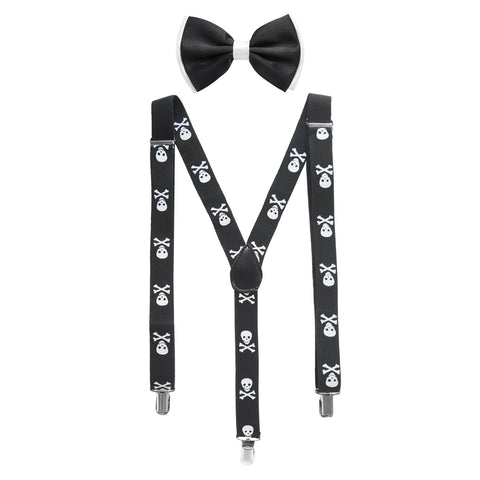 Bowtie & Suspenders Set - Checkered Black & White – Man of Men