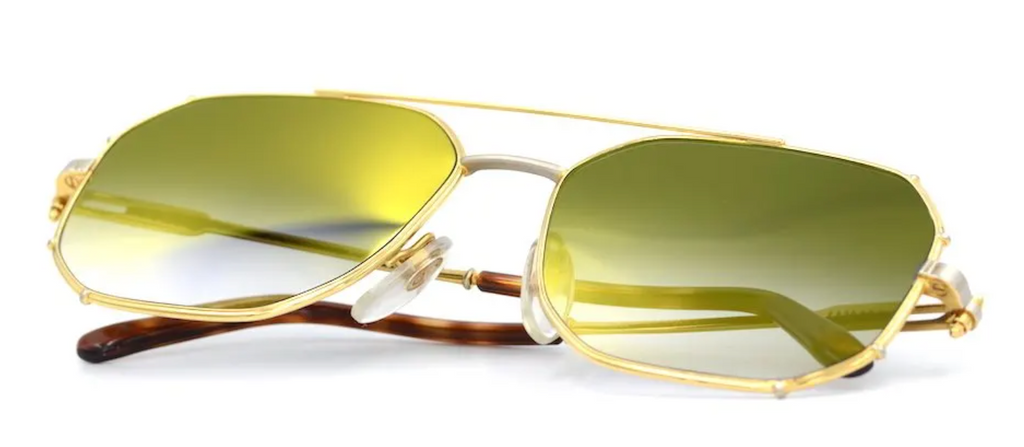 Gerald Genta Gold and Gold 01 Vintage Sunglassses