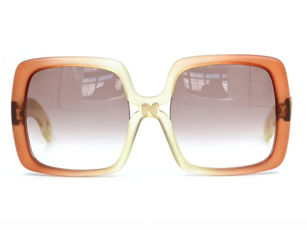 Nina Ricci 45 Vintage Sunglasses. 1970's Vintage Sunglasses. Square Oversized Vintage Sunglasses.