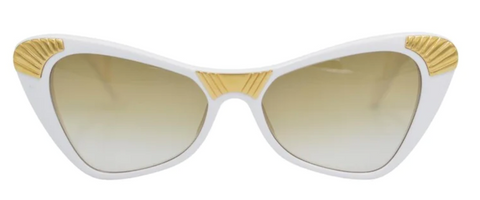 Yves Saint Laurent 5014 Y555 sunglasses. Saint Laurent sunglasse. White cat eye sunglasses.