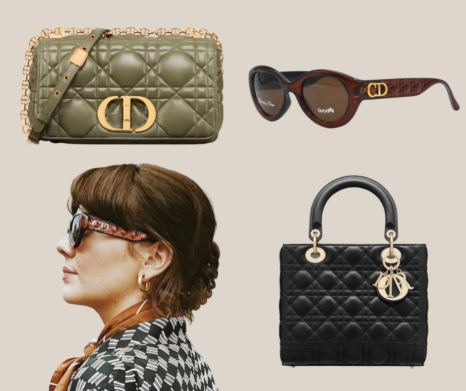 Christian Dior Sunglasses with quilted sides.
