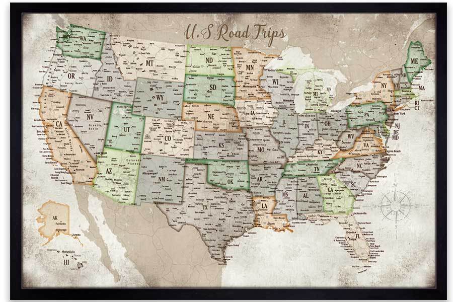 Road Trip Travel Map