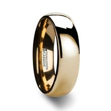 Aura - Tungsten carbide gold plated wedding band