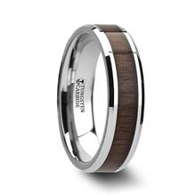 Wood Inlay Tungsten carbide Ring