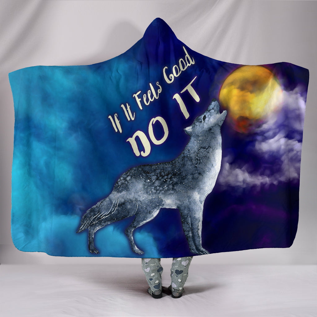 favoriete Dijk zeker If It Feels Good Do It Hooded Blanket Wolf Howling At The Moon – Freedom  Look