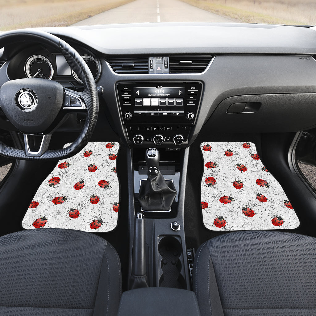 Ladybug Front And Back Car Mats Ladybird Car Floor Mats Set Set