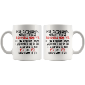 Personalized Best Bloodhound Mom Coffee Mug (11 oz)