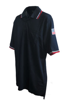 Smitty Major League Style Umpire Shirt - Performance Mesh Fabric (Black, Large)