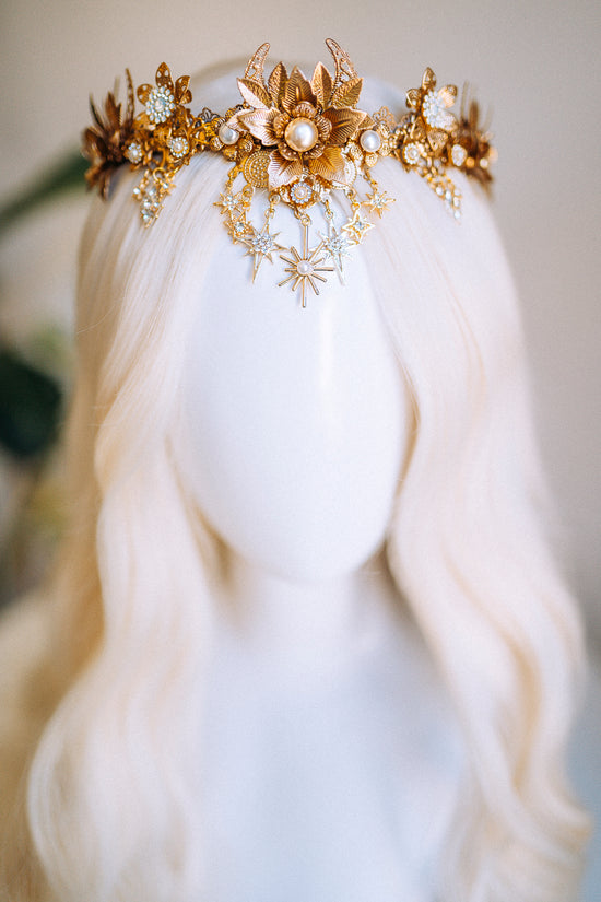 Meadow Flower Gold Tiara ニットクラウン-