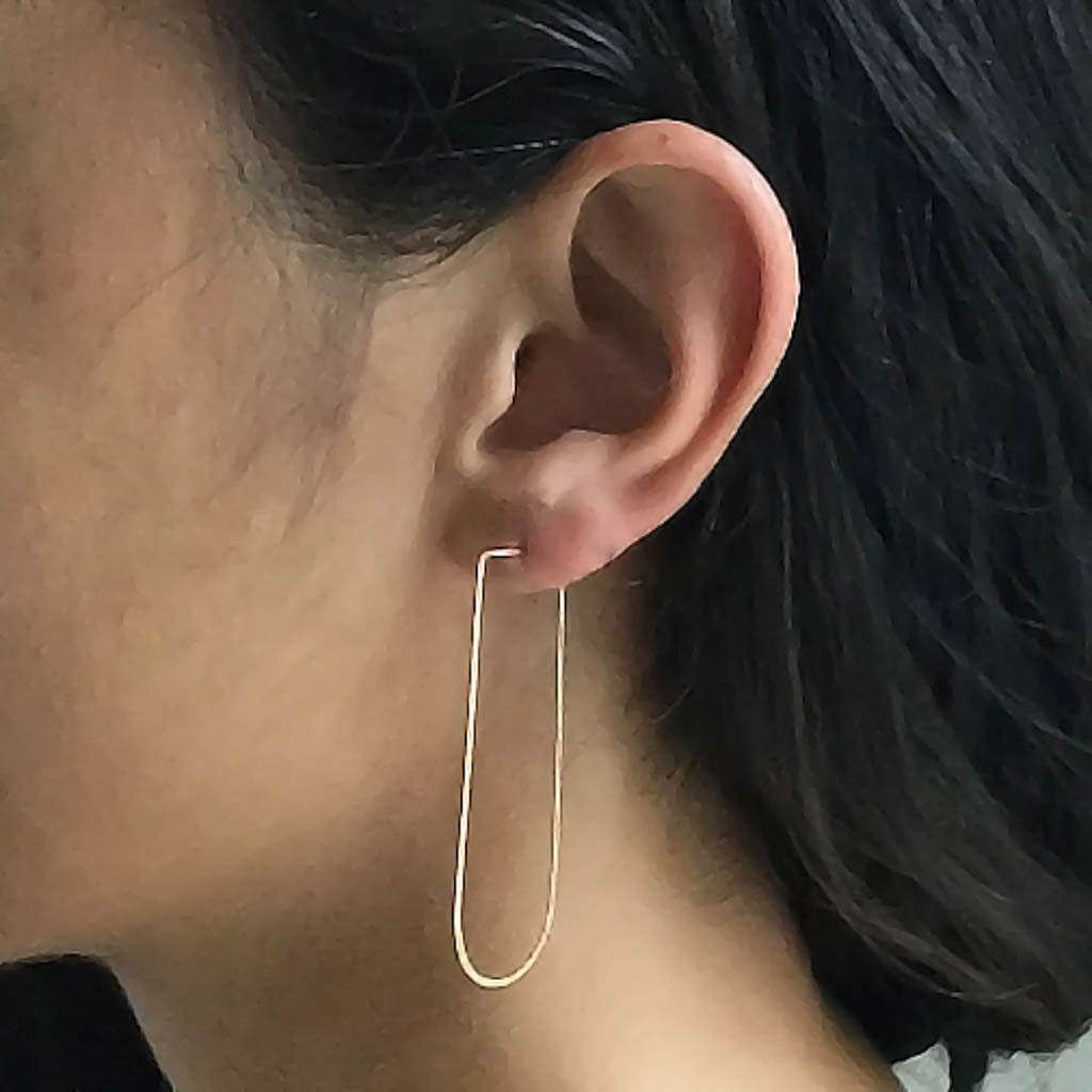 <!--ER923-->arch dainty hoop earrings
