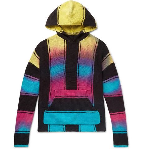 rainbow knit baja hoodie