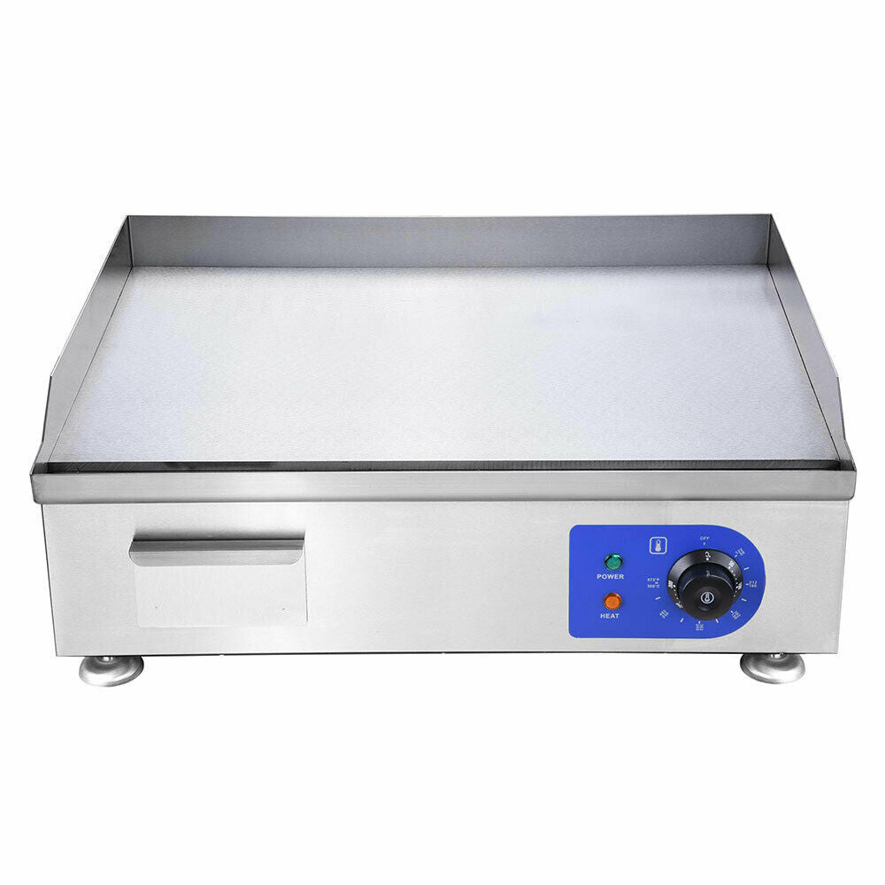 24 Food Electric Griddle Countertop Grill Commercial Stainless