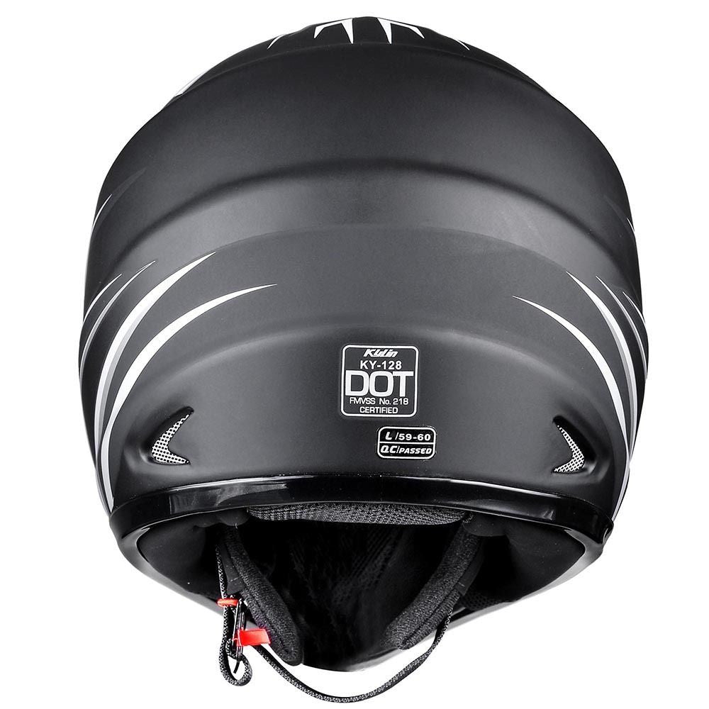 black dirt bike helmet