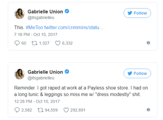 Gabrielle union tweets about sexual assault