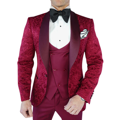 Burgundy Fiore Dinner Jacket