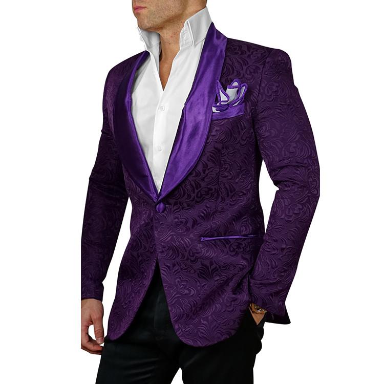 S By Sebastian Midnight Plum Paisley Dinner Jacket 