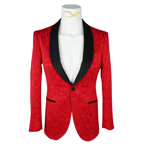 Red & Black Fiore Dinner Jacket