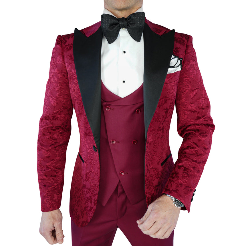 Burgundy & Black Fiore Jacket