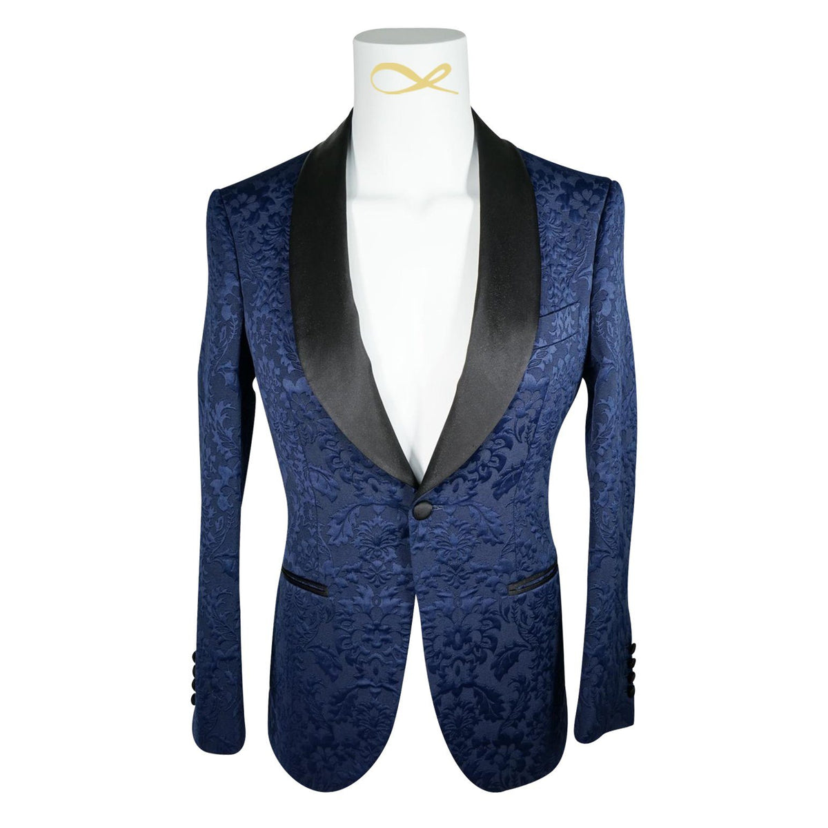 Navy Blue & Black Fiore Dinner Jacket