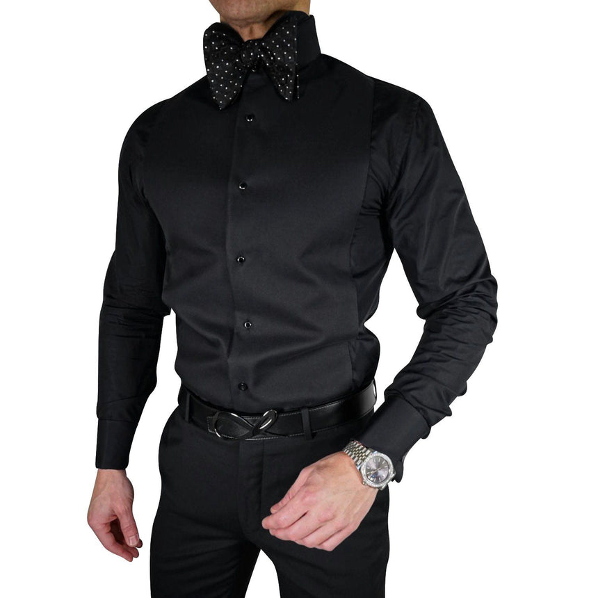 black tuxedo dress shirt