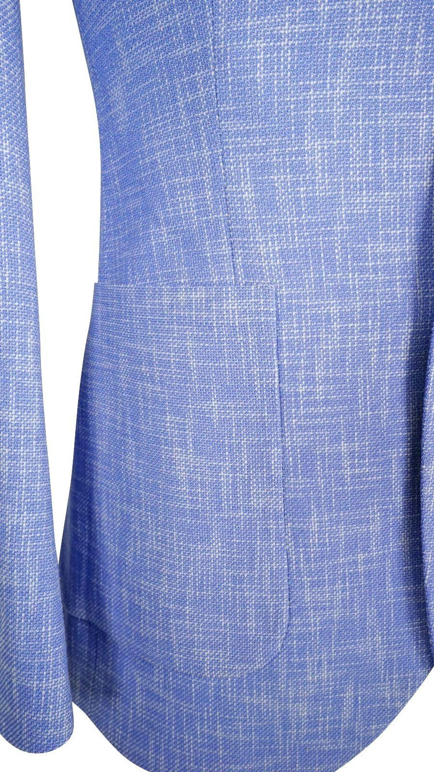 Lilac Blu Lino Tweed Jacket