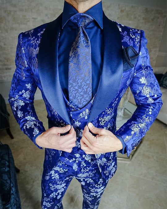 S By Sebastian Midnight Plum Paisley Dinner Jacket 