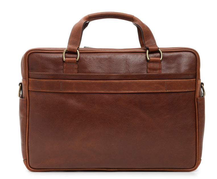 The Barton By Korchmar - Full Grain Leather Laptop Briefcase