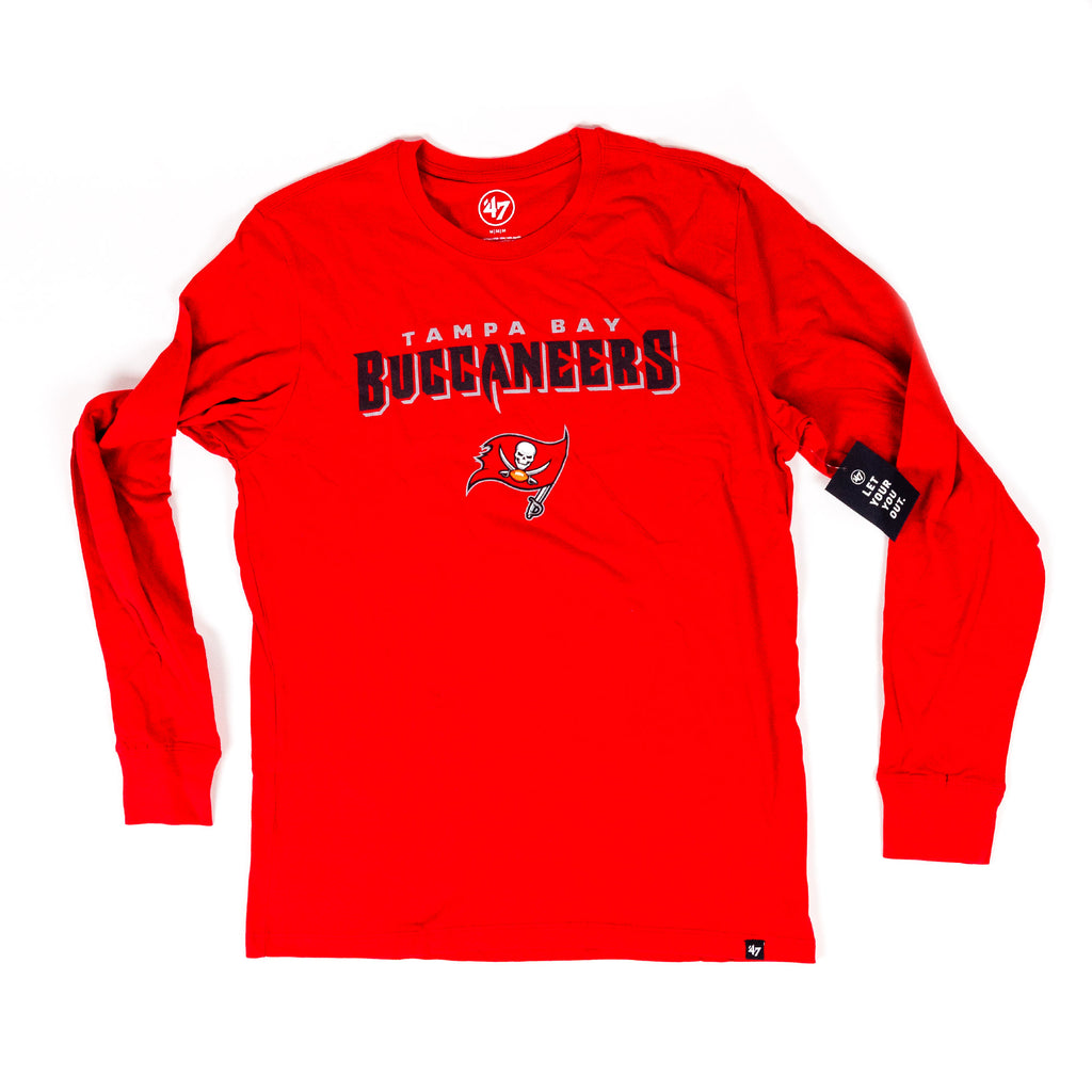 TAMPA BAY BUCCANEERS OLD ENGLISH FLC CREWNECK (HEATHER GREY)