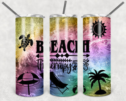 Beach Therapy 20oz Skinny Tumbler custom drinkware - with straw - Stai ...