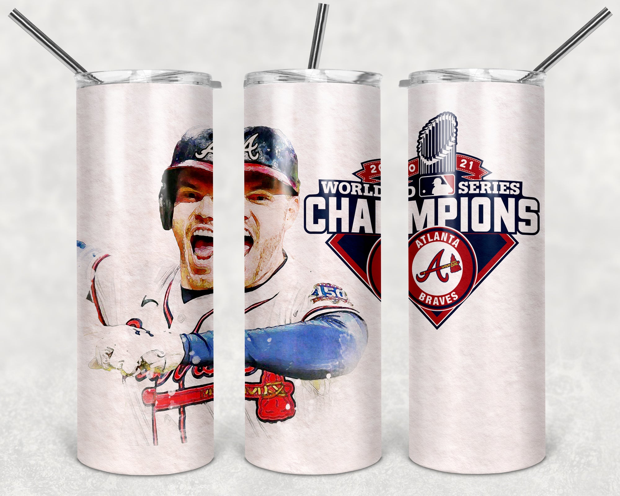 Atlanta Braves MLB World Series Champion 2021 20oz Stainless Tumbler